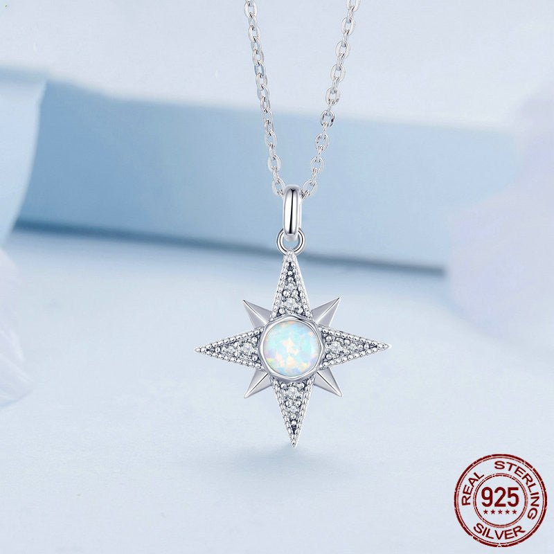 Star Opal Pendant Necklace 925 Sterling Silver Adjustable Celestial Chain – Mystery Jar Jewels