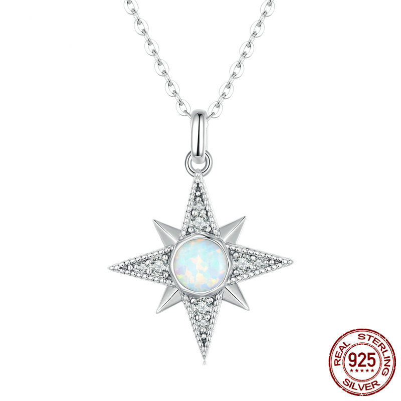 Star Opal Pendant Necklace 925 Sterling Silver Adjustable Celestial Chain – Mystery Jar Jewels
