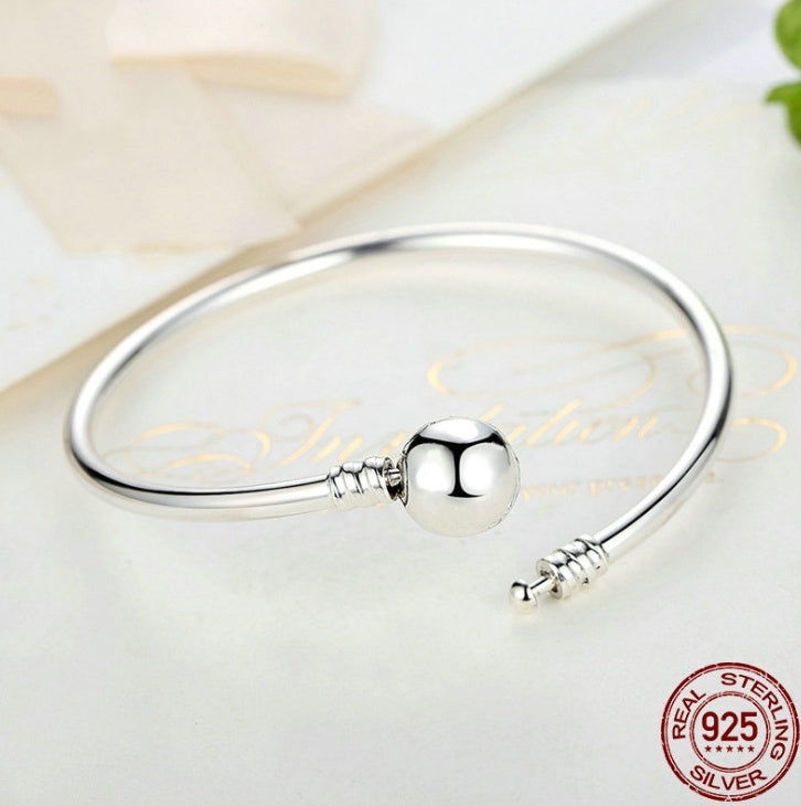 925 Sterling Silver Charm Bracelet Bangle – Mystery Jar Jewels