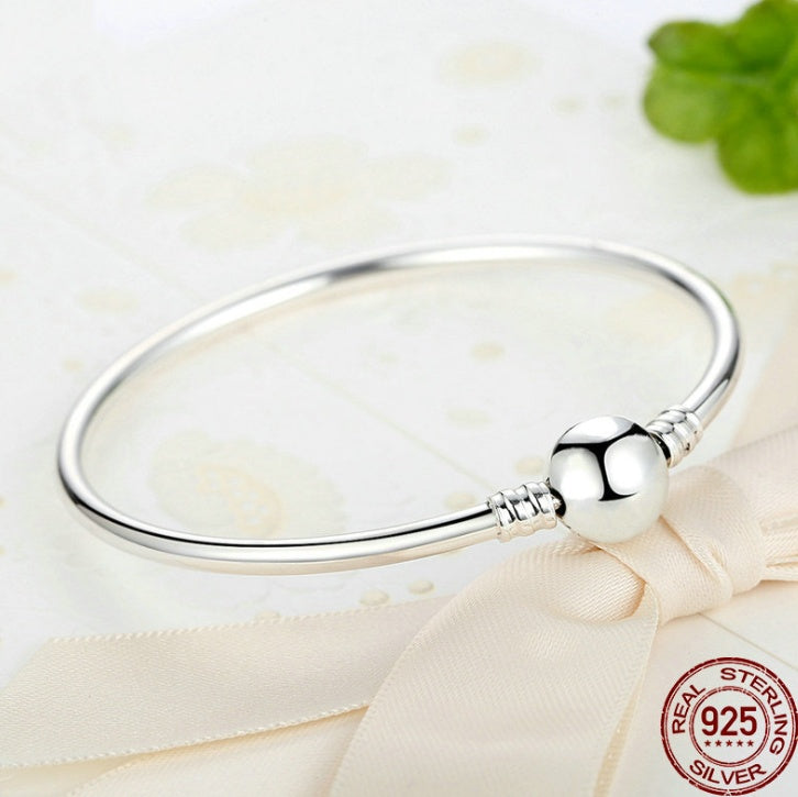 925 Sterling Silver Charm Bracelet Bangle – Mystery Jar Jewels